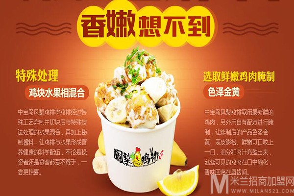 中宝岛凤梨鸡排加盟